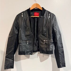 Guess Women's Sleek Black Leather Jacket